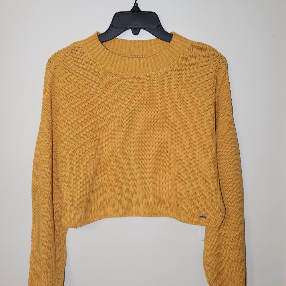Hollister Yellow Crew Neck Sweater